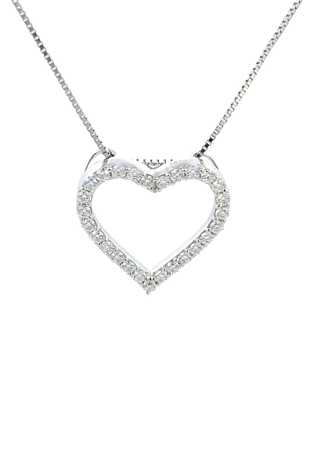 GEORGINI GOLD HEART 0.5TCW IN 9CT WHITE GOLD PENDANT