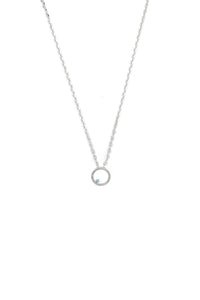 OPAL GLOW BLUE CREATED OPAL CIRCLE PENDANT SILVER