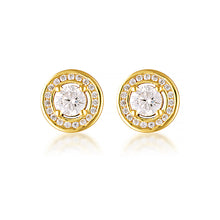 Load image into Gallery viewer, MILESTONE HALO EARRINGS IN GOLD