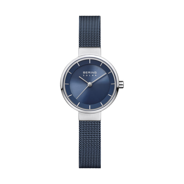 Bering Solar 27mm Blue Milanese Strap Watch
