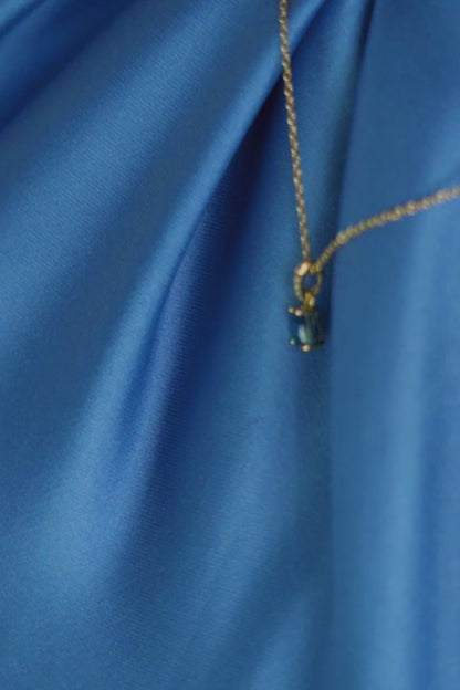 GEORGINI WISTERIA PENDANT BLUE TOPAZ CZ GOLD