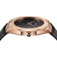 Load image into Gallery viewer, D1 Milano Ultra Slim 40mm Rose Gold Leather Watch