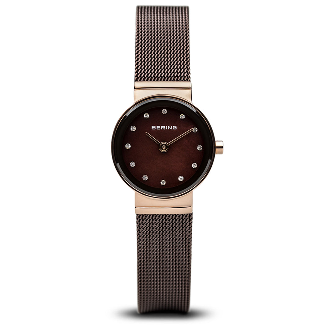 Bering Classic Polished Rose Gold Swarovski Watch