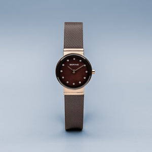 Bering Classic Polished Rose Gold Swarovski Watch