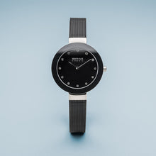 Load image into Gallery viewer, Bering Ceramic Polished Silver Slim Black Watch