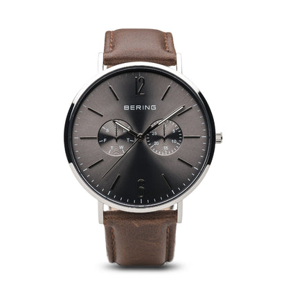 Bering Classic Polished Silver Combo Watch
