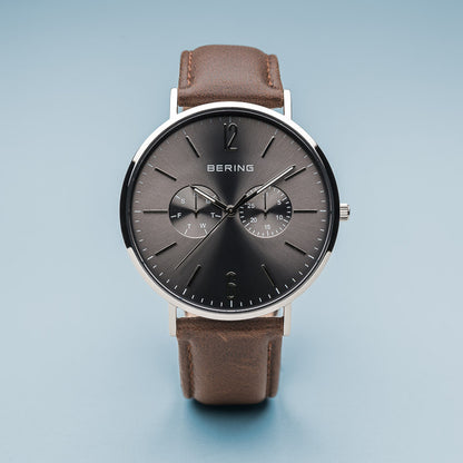 Bering Classic Polished Silver Combo Watch