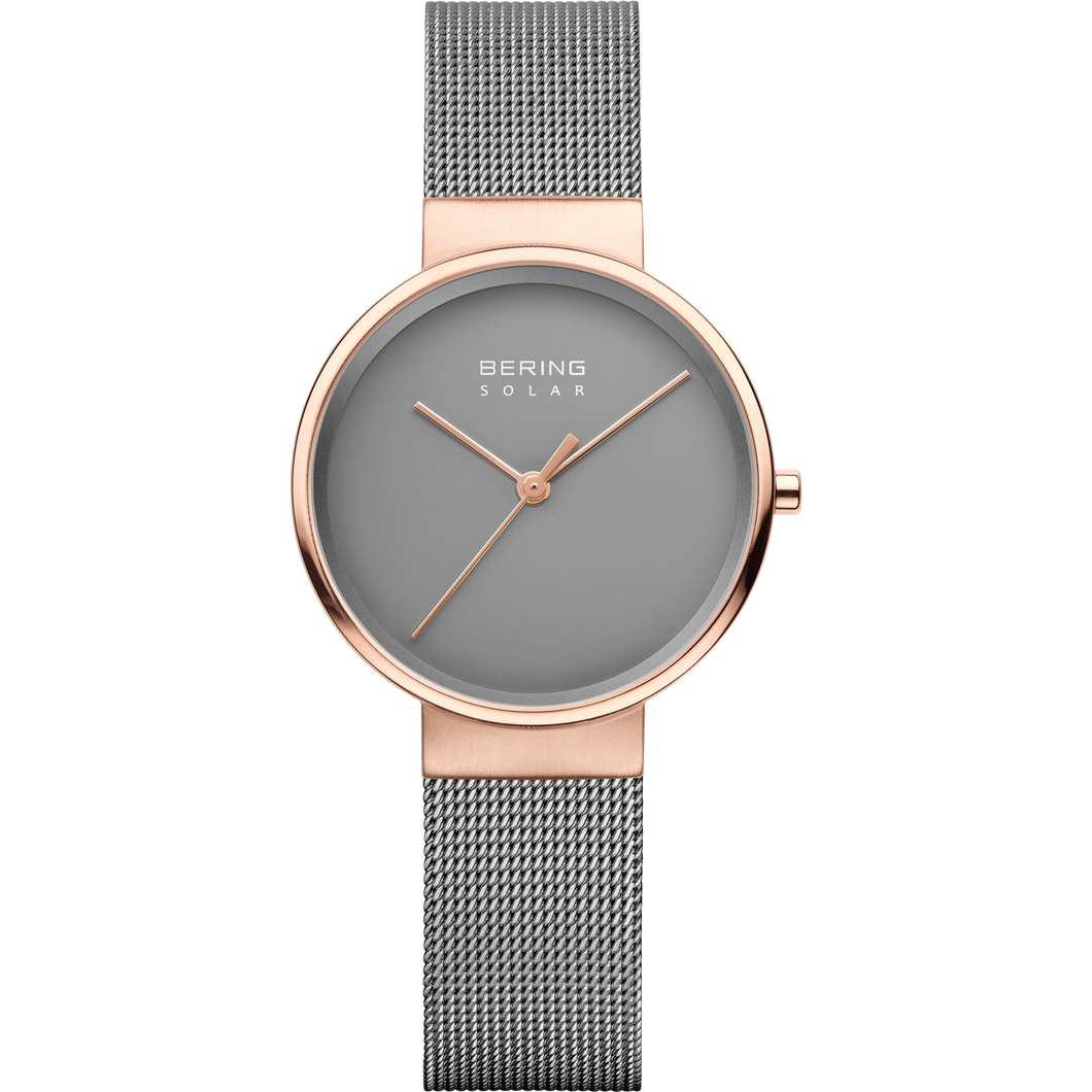 Bering Ladies Brushed Solar Grey Watch