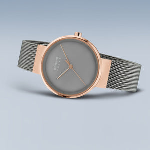 Bering Ladies Brushed Solar Grey Watch