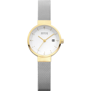 Bering Ladies Slim Solar White Watch