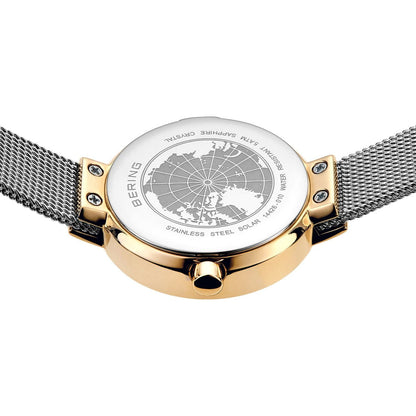 Bering Ladies Slim Solar White Watch