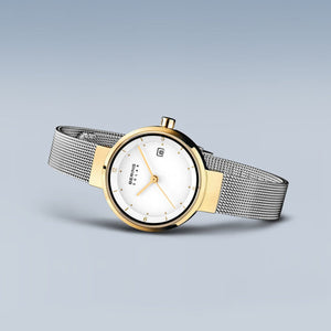 Bering Ladies Slim Solar White Watch