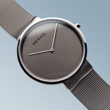 Load image into Gallery viewer, Bering Classic  Brushed Silver 39mm Grey Mesh Watch