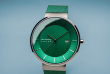 Load image into Gallery viewer, Bering Slim Solar Silver Charity Watch