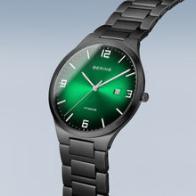 Load image into Gallery viewer, Bering Men&#39;s Titanium Green Watch