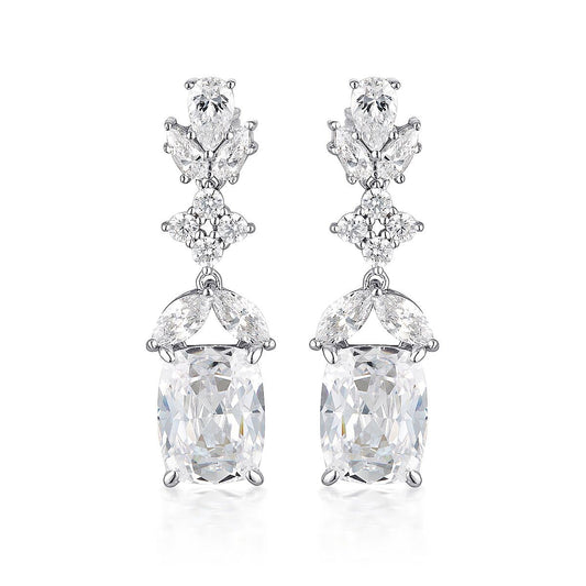 WHITE CZ RHODIUM 3MILS EARRING