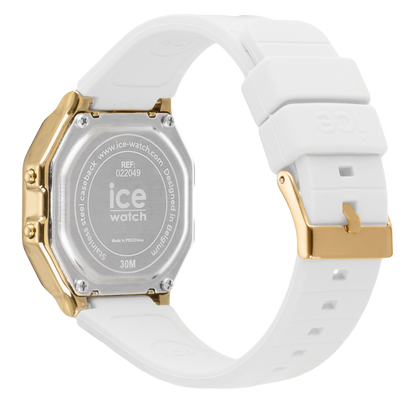 ICE digit retro - White gold