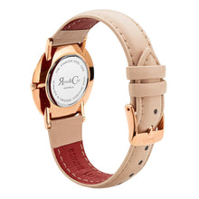 Load image into Gallery viewer, Rose &amp; Coy Mini Pinnacle Ultra Slim 34mm Rose Gold | Peach Leather Watch