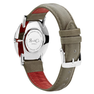Rose & Coy Pinnacle Ultra Slim 40mm Silver | Sage Dial | Sage Leather Strap Watch