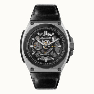 Ingersoll The Motion Automatic  Black Leather Watch