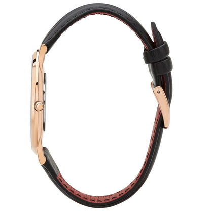 Rose & Coy Pinnacle Ultra Slim 40mm Rose Gold | Black Leather | Black Dial Watch