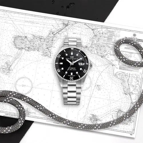 Philip Caribe Swiss Made Diving Men's Automatic Black Watch