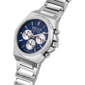 Sector 960 Blue Dial Silver Bracelet Chronograph