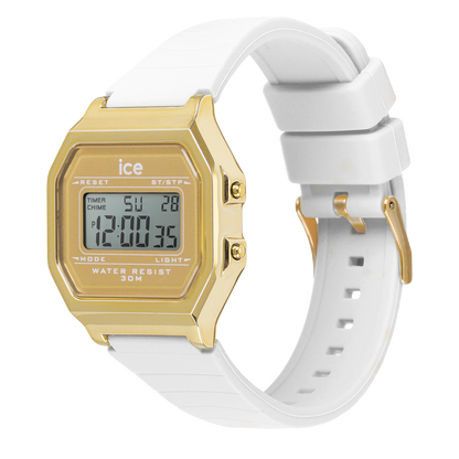 ICE digit retro - White gold
