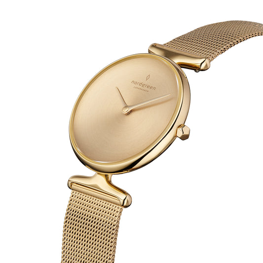 Nordgreen Unika Gold Mesh 28mm Watch