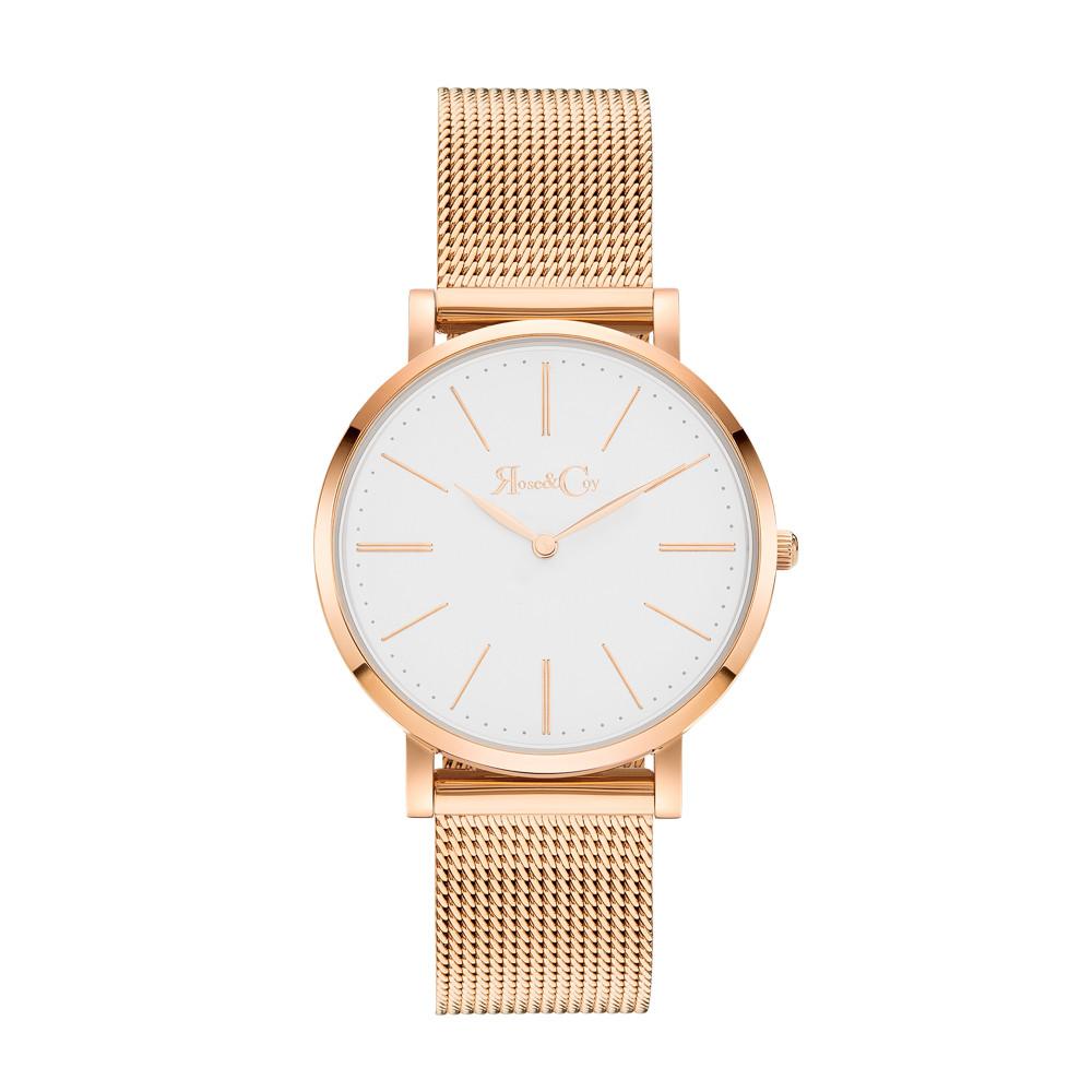 Rose & Coy Mini Pinnacle Ultra Slim 34mm Rose Gold | Mesh Strap Watch