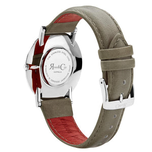 Rose & Coy Pinnacle Ultra Slim 40mm Silver | Sage Leather Watch