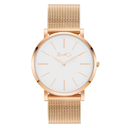 Rose & Coy Pinnacle Ultra Slim 40mm Rose Gold | Mesh Strap Watch