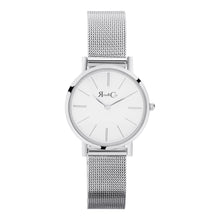 Load image into Gallery viewer, Rose &amp; Coy Petite Pinnacle Ultra Slim 30mm Silver | Mesh Strap Watch