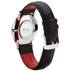 Rose & Coy Pinnacle Ultra Slim 40mm Silver | Black Leather Watch