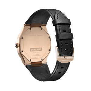 D1 Milano Ultra Slim 40mm Rose Gold Leather Watch