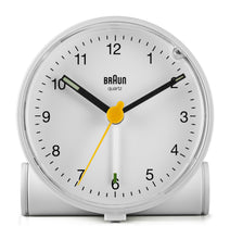 Load image into Gallery viewer, Braun Classic Analogue White Alarm Clock