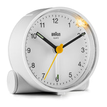 Load image into Gallery viewer, Braun Classic Analogue White Alarm Clock