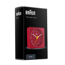 Load image into Gallery viewer, Braun Classic Travel Analogue Alarm Clock Red