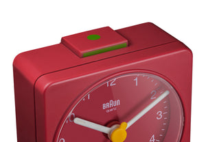 Braun Classic Travel Analogue Alarm Clock Red