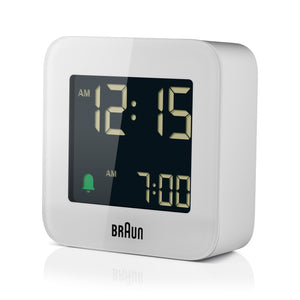Braun Digital Travel Alarm Clock White
