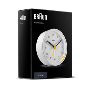 Braun Classic Analogue Alarm Clock White