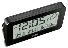 Load image into Gallery viewer, Braun Digital Weather Station Clock Black