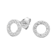 Load image into Gallery viewer, GEORGINI BABY CIRCLE CZ STUD EARRING