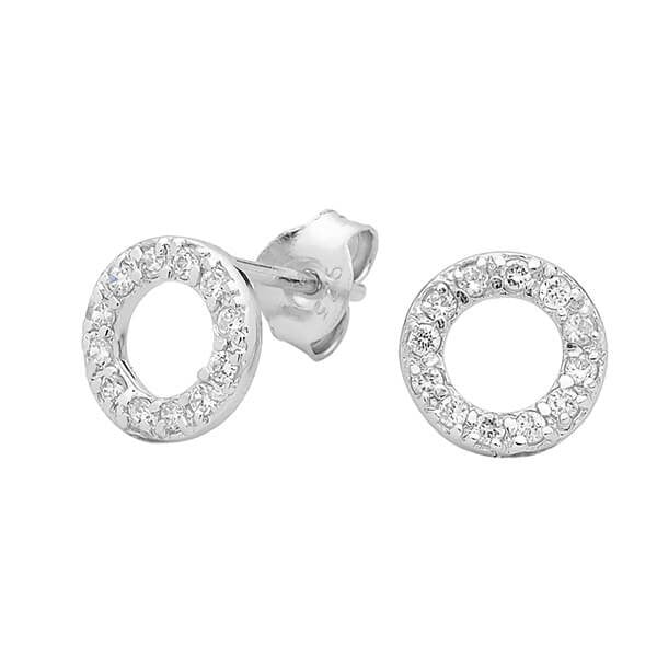 GEORGINI BABY CIRCLE CZ STUD EARRING