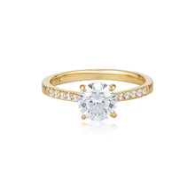 Load image into Gallery viewer, Georgini Gold Round Brilliant Cut 1.25ct Engagement Ring in Gold