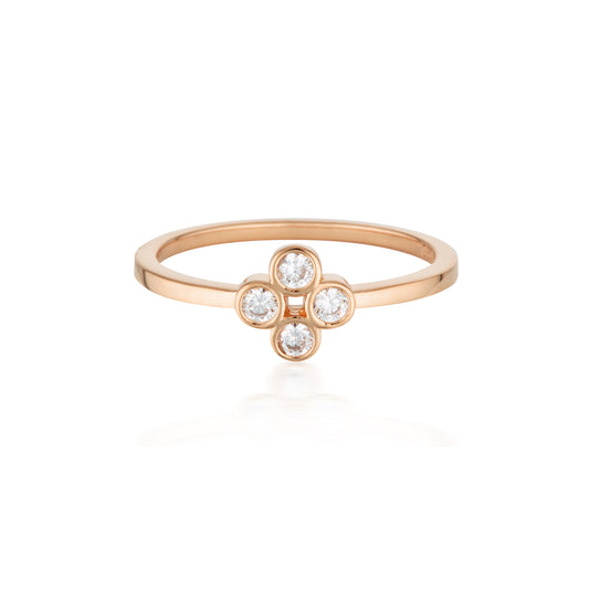 GEORGINI STELLAR LIGHTS ROSE GOLD TWINKLE RING