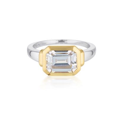 GEORGINI EMILIO SILVER & GOLD ZION RING