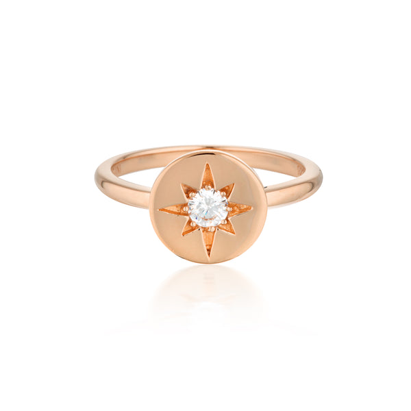 GEORGINI STELLAR LIGHTS ROSE GOLD RING