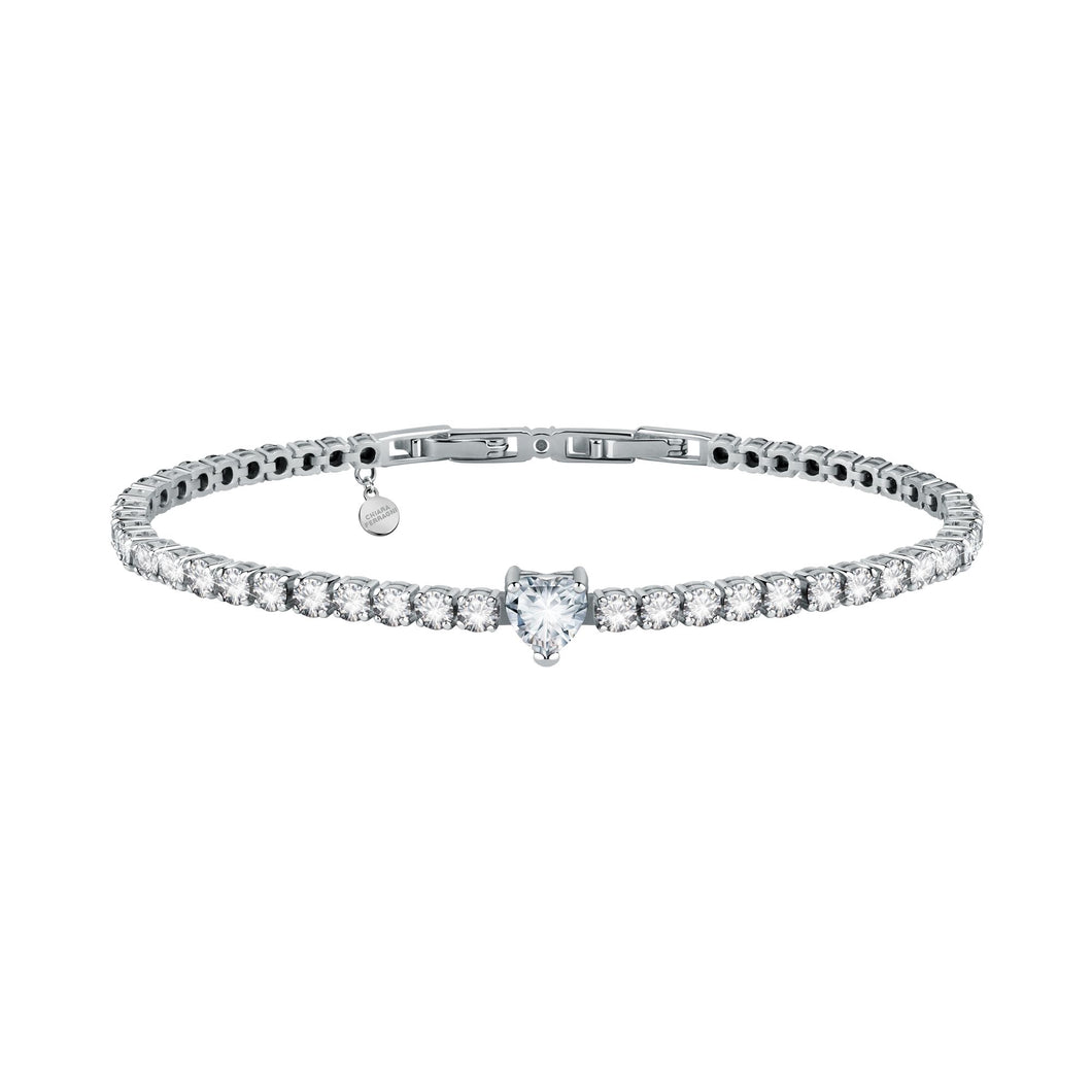 Chiara Ferragni Diamond Heart White Tennis Bracelet