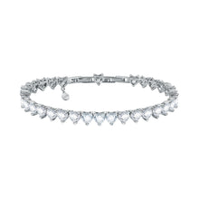 Load image into Gallery viewer, Chiara Ferragni Diamond Heart White Stone Tennis Bracelet